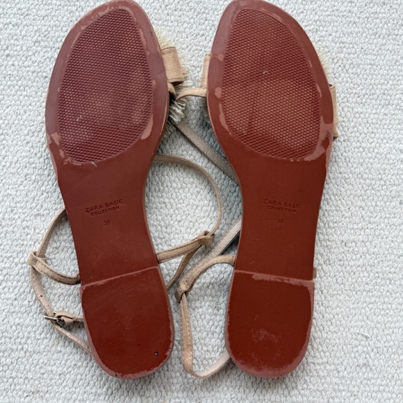 ZARA POMPOM SANDALS - Picture 6 of 7